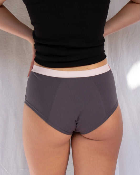 Period Underwear Teenage - Grey & Pink, medium absorbency | POM