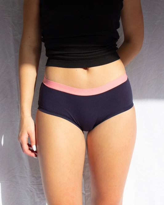 Period Underwear Teenage - Navy & Pink, medium absorbency | POM