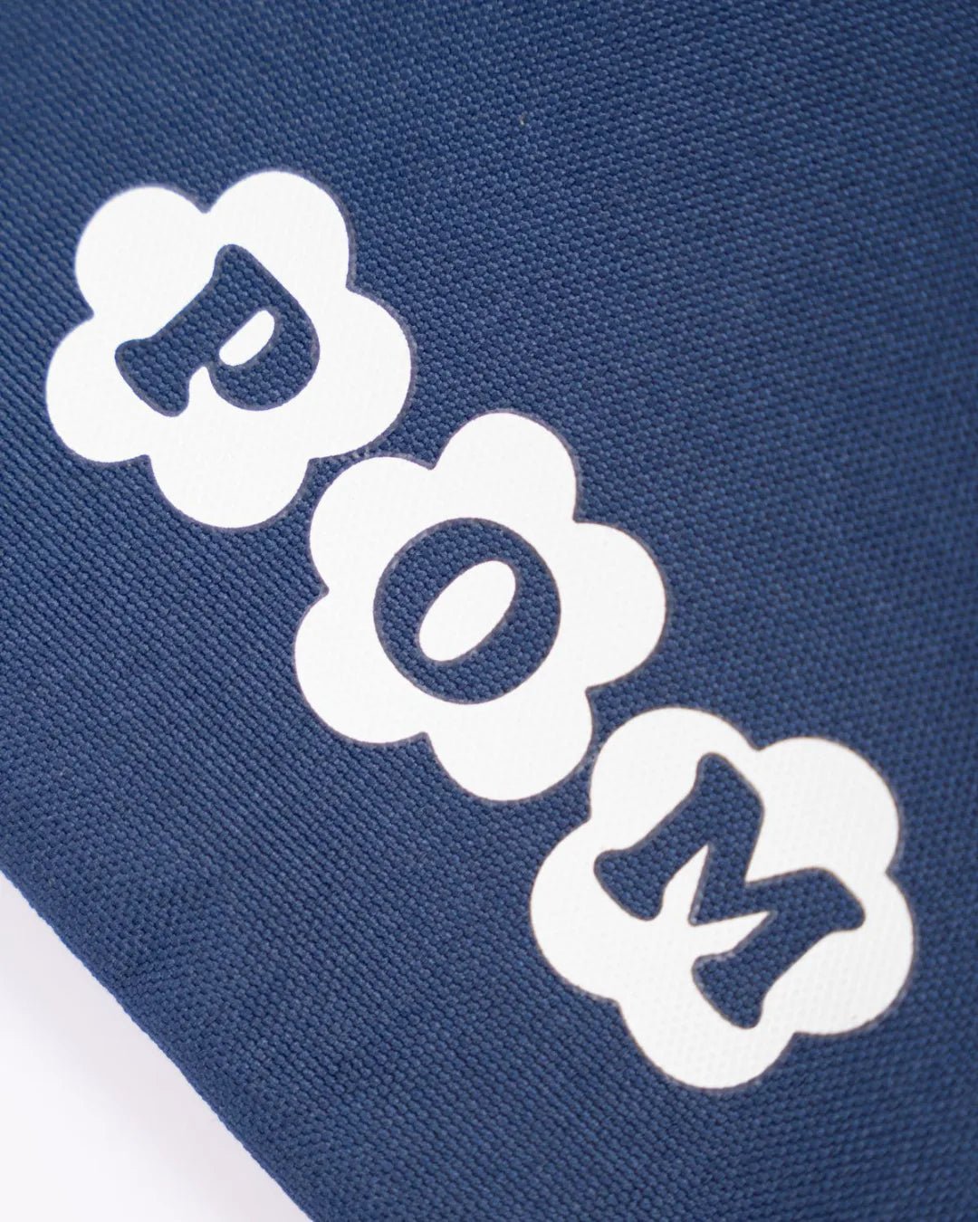 POM Waterproof Toiletry Bag in navy made from rPET (recycled plastic bottles), designed for storing clean or used POM menstrual cups and POM swimwear.