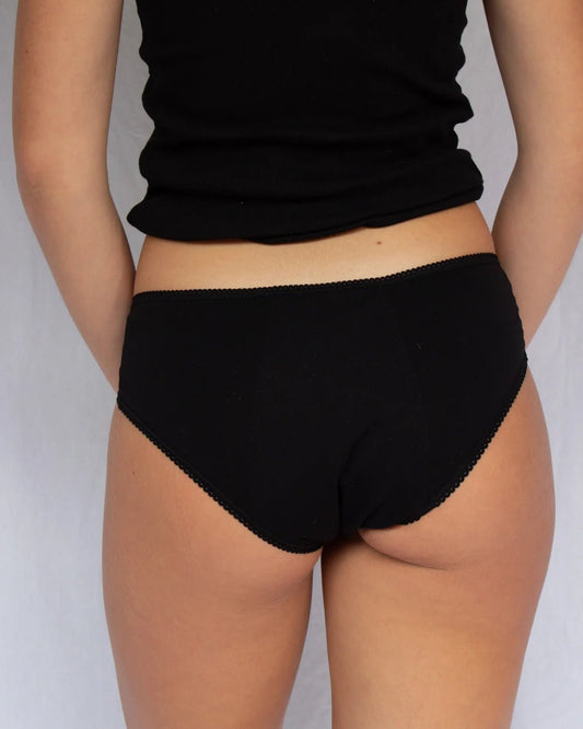 Period Underwear Lace Side - Black medium absorbency | POM